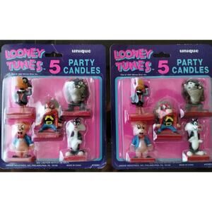 Looney Tunes Party Candles Vintage 1990 (5 Each) Lot Of 2